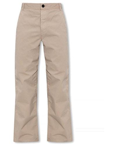 Stone Island Trousers With Logo - Natural