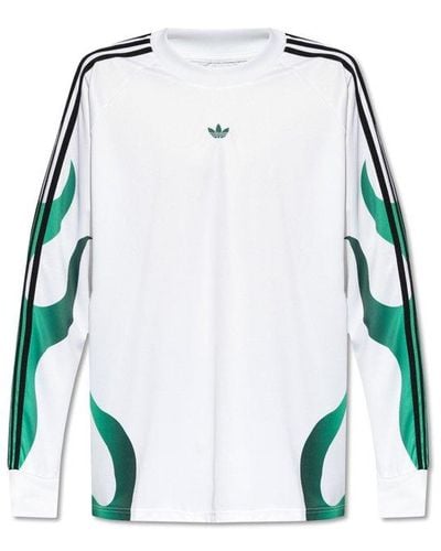 adidas Originals Flames Bike 3-stripes Long-sleeved T-shirt - White