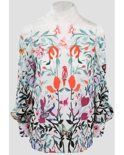 Valentino All-over Printed Long-sleeved Blouse - Multicolor
