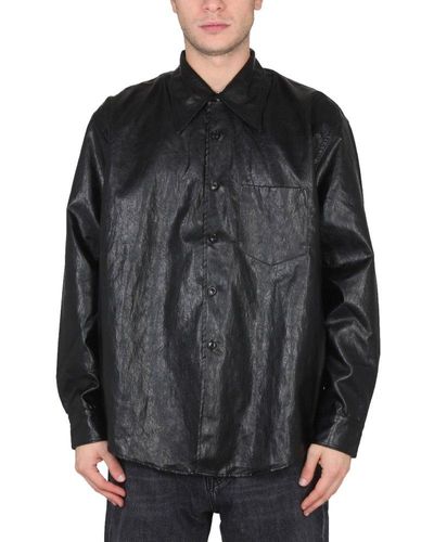 Our Legacy Faux Leather Shirt - Black
