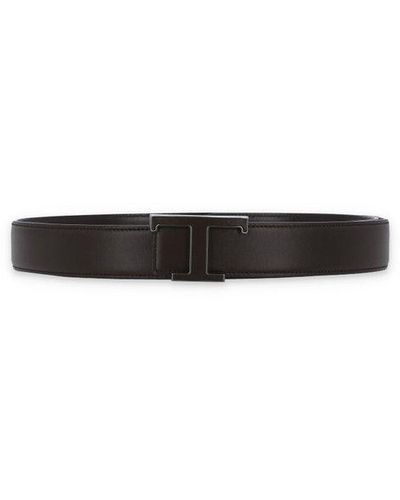 Tod's Leather T Timeless Belt - White