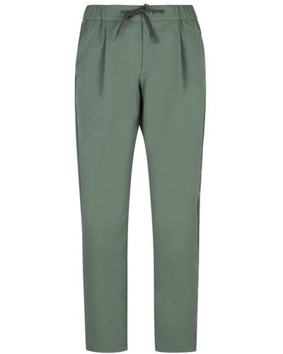 Herno Elasticated Drawstring Waistband Trousers - Green