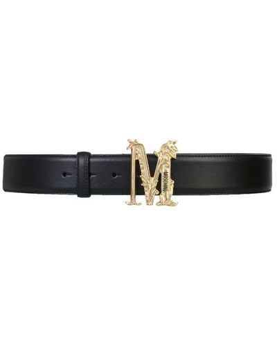 Moschino M Buckle Belt - Black