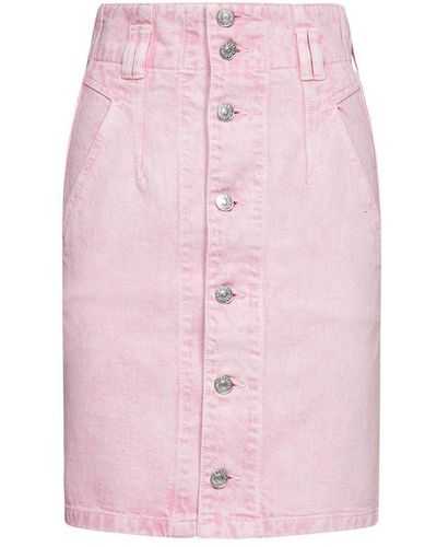 Étoile Isabel Marant Tloan Denim Miniskirt - Pink