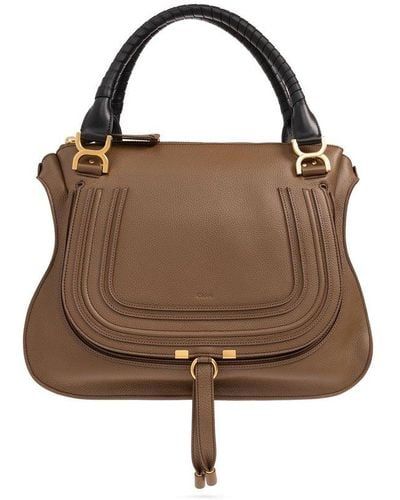 Chloé Marcie Large Double Carry Bag - Brown