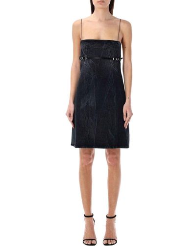 Givenchy Voyou Straps Denim Mini Dress - Black