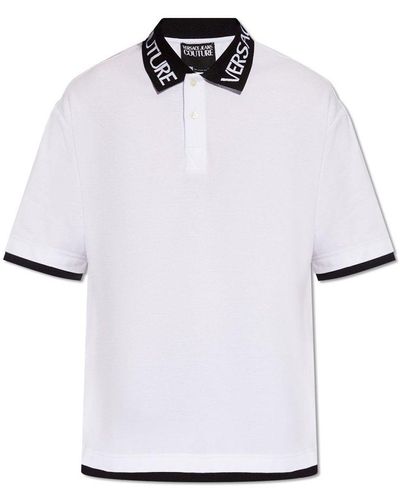 Versace Layered Straight Hem Polo Shirt - White