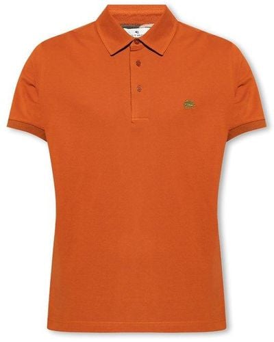 Etro Cotton Polo Shirt, - Orange