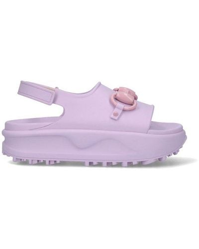 Gucci Horsebit-detail Platform Sandals - Purple