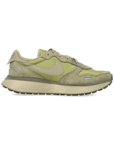 Nike Phoenix Waffle Panelled Lace-up Trainers - Green