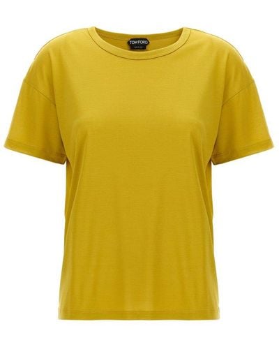 Tom Ford Short-sleeved Crewneck T-shirt - Yellow