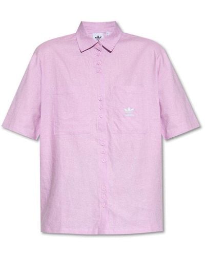 adidas Originals Shirt With Logo - Pink