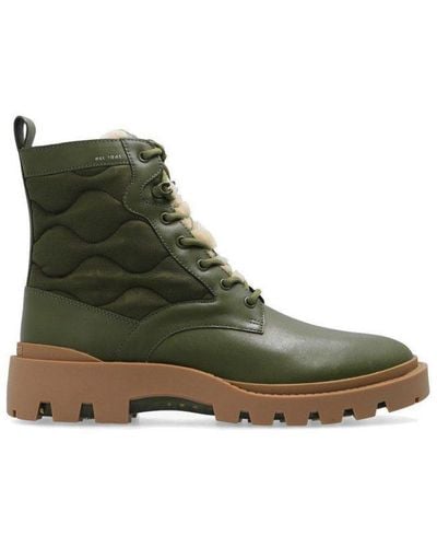 COACH Citysole Quilted Lace-up Boots - Green