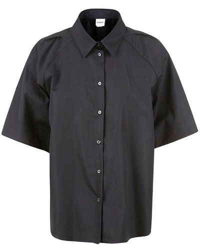 Aspesi Buttoned Short-sleeved Shirt - Black