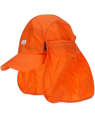 C.P. Company Chrome-r Neck Flap Cap - Orange