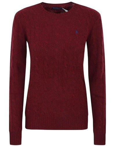 Polo Ralph Lauren Cable-knit Polo Pony Jumper - Red