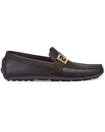 Fendi Ff-detail Loafers - Brown