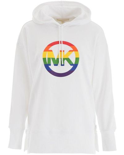 MICHAEL Michael Kors Rainbow Logo Hoodie - White