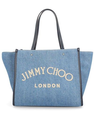 Jimmy Choo Varenne Denim Mini Tote Bag - Blue