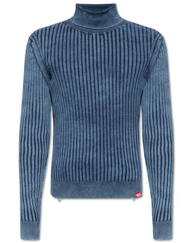 DIESEL 'k-elasa' Turtleneck Sweater - Blue