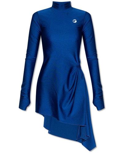 Coperni Dress With Logo, - Blue