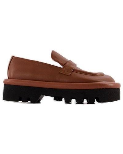 JW Anderson Bumper-tube Round Toe Chunky Loafers - Brown