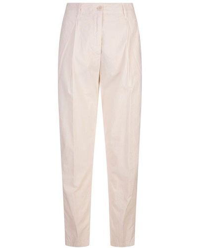 Aspesi Tailored Straight Leg Trousers - White