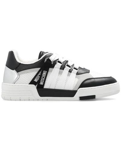 Moschino Strap-detailed Mesh-panel Trainers - White