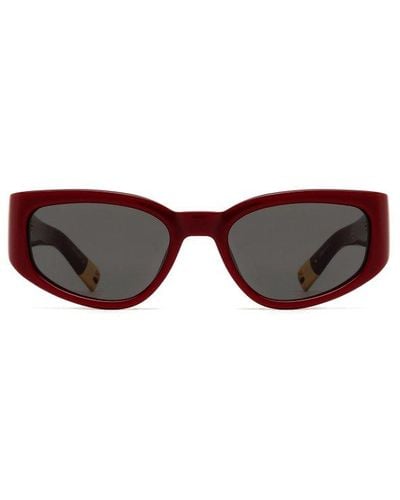 Jacquemus Rectangle Frame Sunglasses - Red