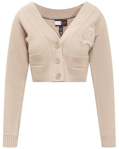 Tommy Hilfiger Crest Relaxed Cardigan - Natural
