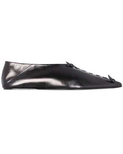 Jil Sander Tripon Pointed-toe Ballerina Flats - Black