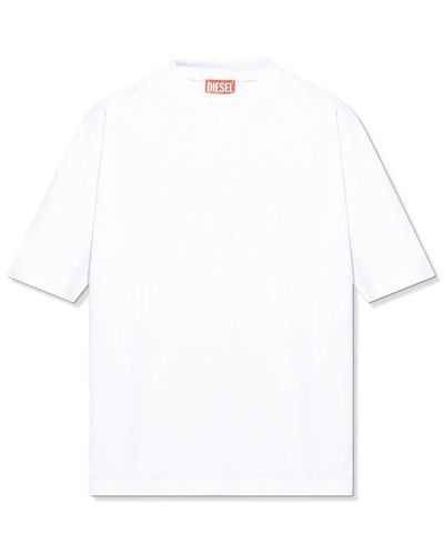 DIESEL 'T-BOGGY-MEGOVAL-D' T-shirt, - White