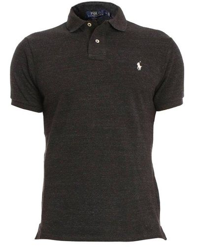 Polo Ralph Lauren Pony Embroidered Short-sleeved Polo Shirt - Black