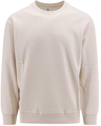 Brunello Cucinelli Crewneck Long-sleeved Sweatshirt - White
