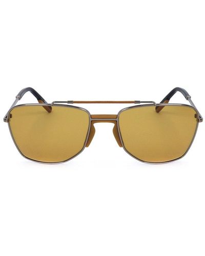 Zegna Rectangular Frame Sunglasses - Multicolor