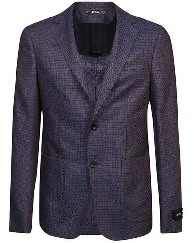 Zegna Outerwear Jacket - Blue