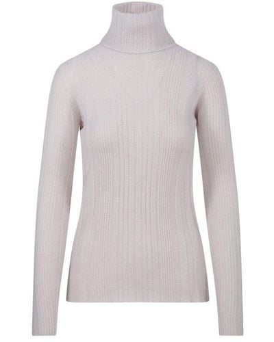 Roberto Collina Long Sleeved Knitted Sweater - Gray