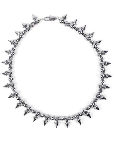 MISBHV Ball Chain Spike Necklace - Metallic