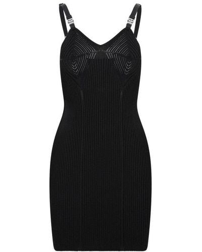 Givenchy 4g Viscose Midi Dress - Black