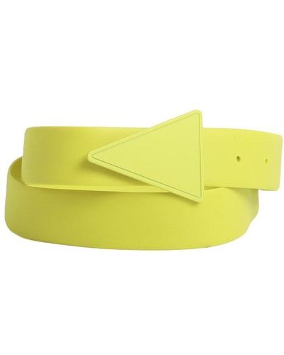 Bottega Veneta Triangle Rubber Belt - Yellow