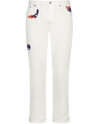 Dior X Kenny Scharf Slim-fit Jeans - White