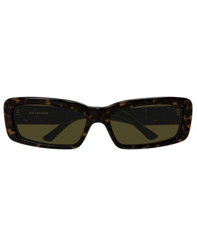 Balenciaga Oversize Rectangle Frame Sunglasses - Black