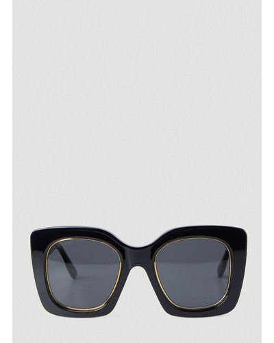 Gucci Oversized Square Frame Sunglasses - Black