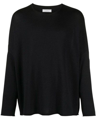 Societe Anonyme Unbropullsa Round-neck Knitted Sweater - Black