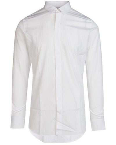 Saint Laurent Poplin Tailored Shirt - White