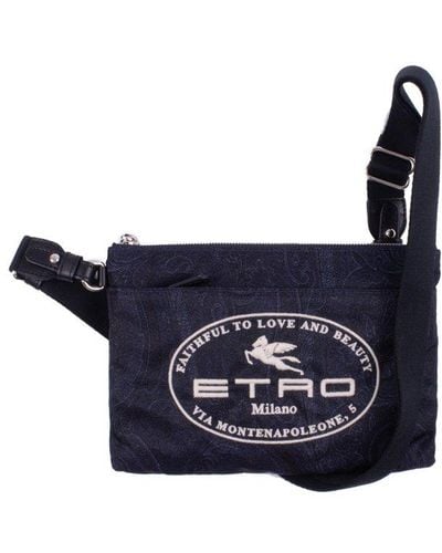 Etro Nylon Shoulder Bag - Blue