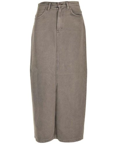 Acne Studios Denim Midi Skirt - Grey