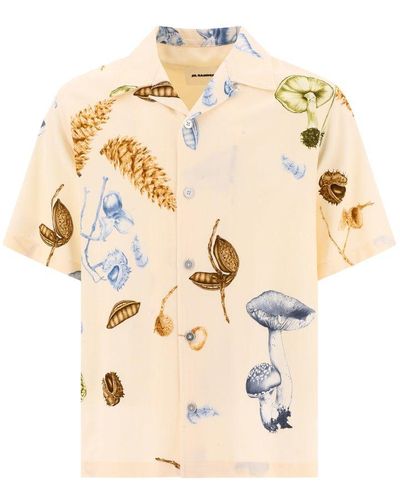 Jil Sander Graphic Print Short-sleeved Shirt - Natural