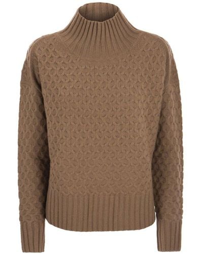 Max Mara Studio Turtleneck Knitted Sweater - Brown