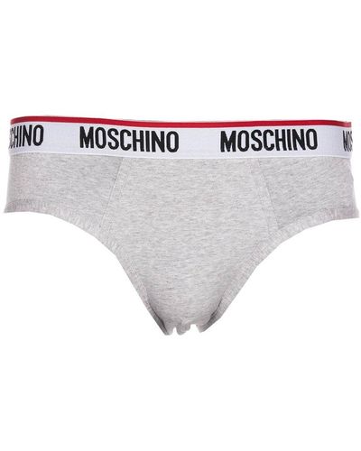 Moschino Tri Pack Logo Slip - Grey